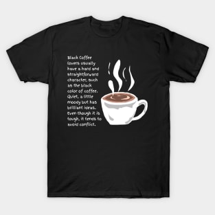 Black Coffee Lovers Character T-Shirt